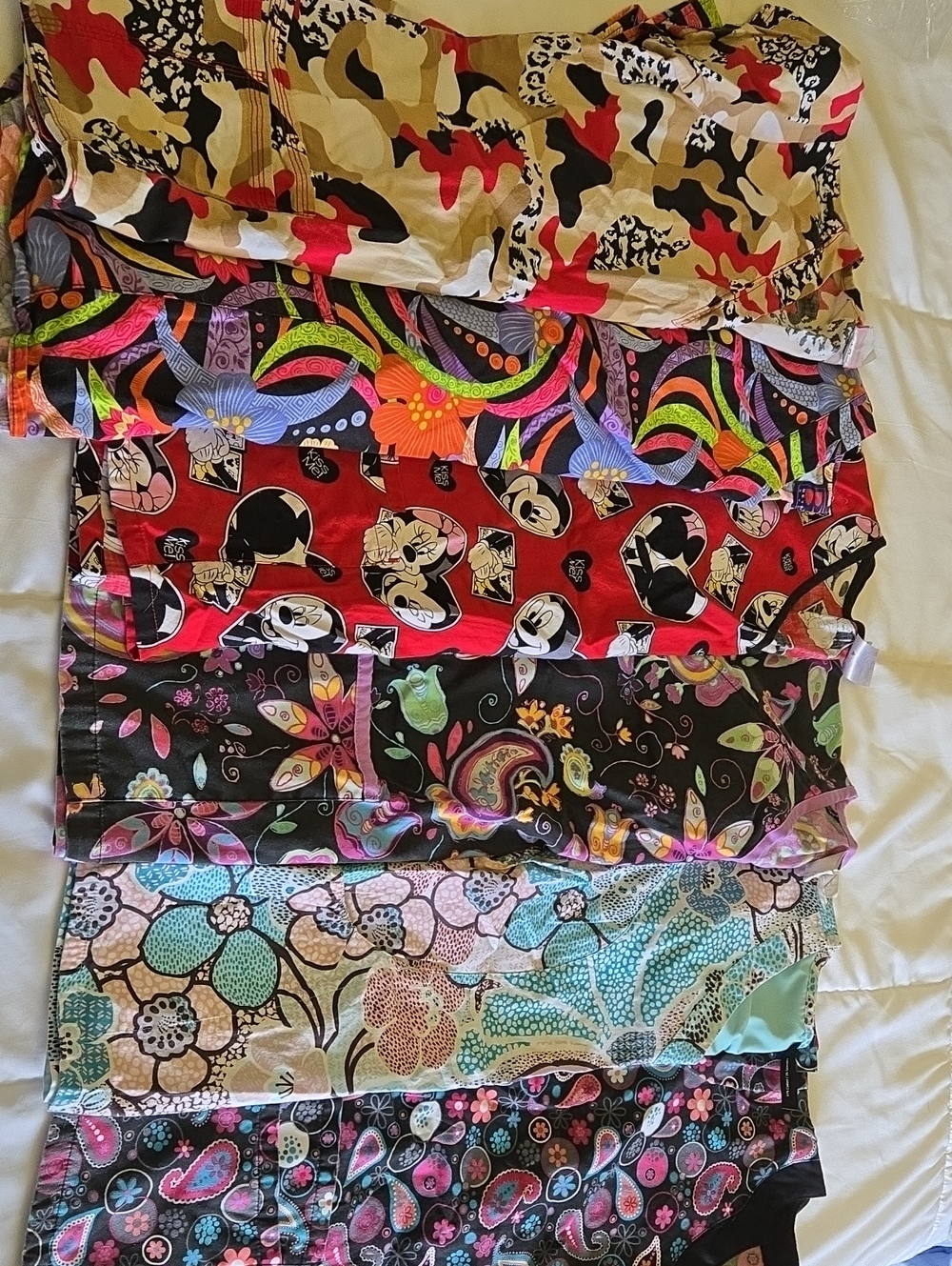 Assorted Women's Printed Scrub Tops - Multicolor